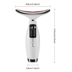 other | 7 Colors LED Lights Face Neck Beauty Device Vibration Massage Improve Neck Lines Home Use Face Lifting Machine 7 Modes 3 Levels