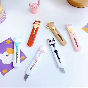 Cutter Mini Motif Animal Pisau Pemotong Kertas Desain Lucu