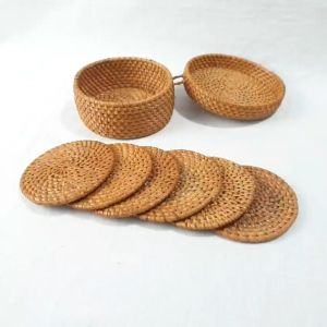 ESBG Rattan Coaster Set Heat Resistant Coasters