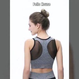 (S - 2XL) PLUS SIZE Sport Bra Yoga Fitness Gym Athletic Vest For Women Sports Bra Women Sports Bra Vest Tops Stretch Racer Back