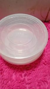 Thinwall klir pround 650ml / Round Bowl / Magkok Datar Plastik 25 pcs