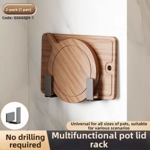 TAOSHI | Wall-mounted Multi-functional Pot Lid & Cutting Board Organizer