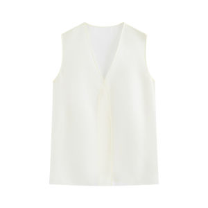 Silk Sleeveless V-Neck Upper Garment