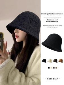 BILLI ZILLY | Face-Slimming Warm Big Head Fit Bucket Hat