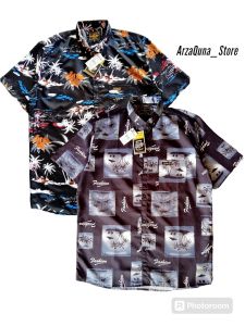 KEMEJA MOTIF dapat  2 pcs || paket hemat kemeja motif || kemeja surfing
