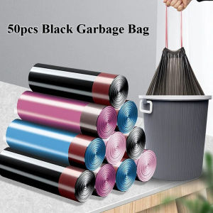 50PCS Disposable Black Drawstring Garbage Bags: A Comprehensive Guide