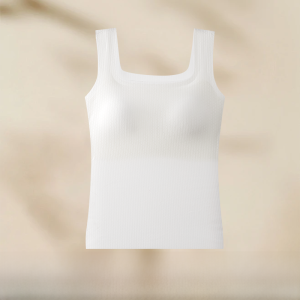 Miiow | Womens Ice Silk Strap Vest Integrated Thin Model Inner Wear Seamless Cool Feeling Backless Top Cat Person New Arrival 2025