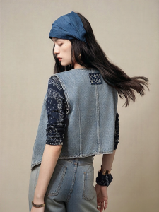 Plant Denim Slim Fit Waistcoat