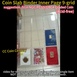 PCCB MINGT Slab Box Storage Sheets Fit In For Display NGC PCGS GBCA PAMP Gold Bar Assay Card