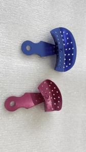 Dental Impression Tray Rotatable Adjustable Aluminum Tray Adult/child Autoclavable Impression Perforated Trays Oral Teeth Tools