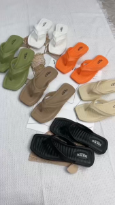 Dép kẹp xỏ ngón nữ mũi vuông Duwa chất eva siêu nhẹ đúc nguyên khối siêu bền êm chân chống nước đi mưa đi biển  DL-343