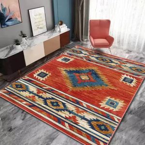 VIKAMA BOHO Phong Cách Dân Tộc Thảm Chống Thấm Nước Chống Vi Khuẩn Chống Nước Phòng Khách Sofa Bàn Cà Phê Chăn Dễ Dàng Làm Sạch Trang Trí Nhà Cửa Phòng Ngủ Thảm