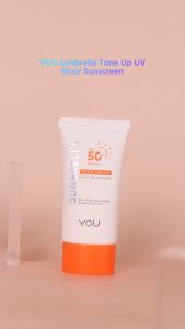 DUBEEDU YOU SUNBRELLA TONE UP UV Elixir Sunscreen ORANGE 30ml SPF 50+ PA+++ tabir surya mencerahkan dan mencerahkan SPF 50