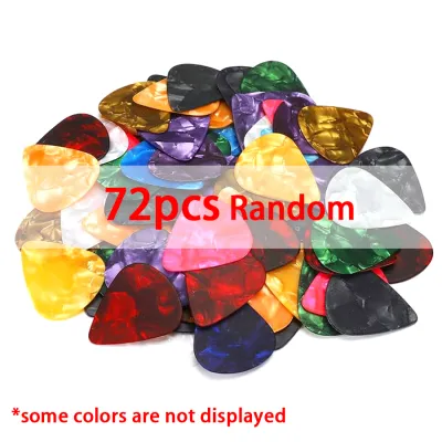 6/36/72pcs Celluloid Guitar Picks ABS Bass Ukulele String Instrument Accessories for Music Lover Indoor Outdoor Performance XJM