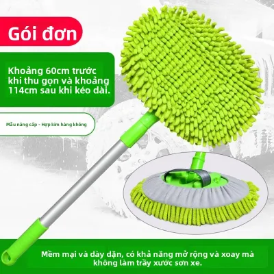 ZHINANCHE | Cọ Rửa Xe Lông Mềm có Tay Cầm Điều Chỉnh Được