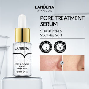 Lanbena Pore Shrink Serum Acne Blackhead Pores Shrink Moisturizer Skincare Facial Essence 15ml