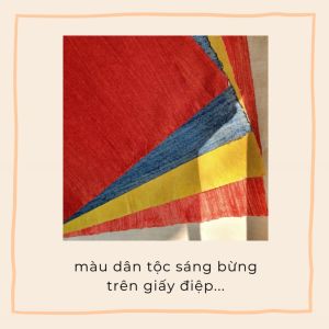 Giấy điệp đỏ khổ 37x52 - giấy dó điệp thủ công truyền thống Việt Nam