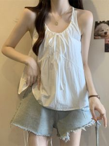 Slimming Slim Fit Vest Top Womens Summer Outfit Large Size Sleeveless Sweet And Spicy Style Fashionable Mini Shirt for plus Size