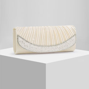 MEIFEI | Luxury Satin Ruffled Evening Clutch