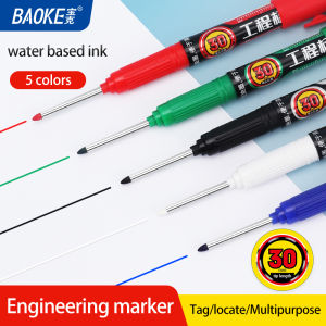 BAOKE MP2953 Long Head Deep Hole Paint Marker Water-based Permanent Marker 30mm Long Nib Marker Waterproof Quick Dry Woodworkin