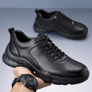 NUDANLAI | Soft Sole Breathable Mens Business Casual Leather Sneakers