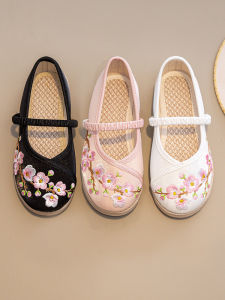 Embroidered Hanfu Shoes Childrens Ancient Style National Fashion Cotton Cloth Shoes Princess Student Ancient Ethnicity Chinese
