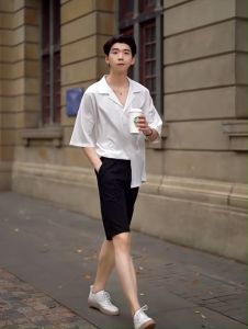 Mens Trendy Cuban Design Shirt Lightweight Polyester Short Sleeve Baju 3-Colors Versatile & Airy Casual Look