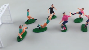 Topper Kue Tema Sepakbola – Miniatur Pemain Bola Wasit & Gawang – Hiasan Ulang Tahun Anak Laki-laki