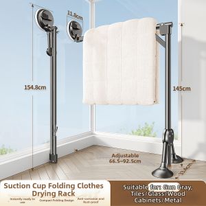WEILAISHI | Easy Install Foldable Extendable Invisible Floor Standing Clothes Drying Rack