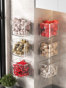 youqin | Multifunctional Wall-Mounted No-Drill Storage Basket for Garlic Ginger