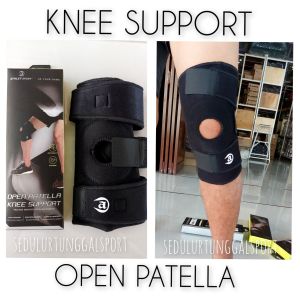 Deker Lutut Lubang Knee Support Open Patella Athlet Sport Deker Voly Deker Olahraga