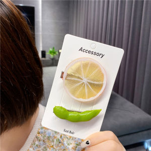 Trendy Hair Accessories Bone Shaped Shrimp Side Clips Simulated Food Egg Duckbill Hair Clips Stylish Hairpins for Women
