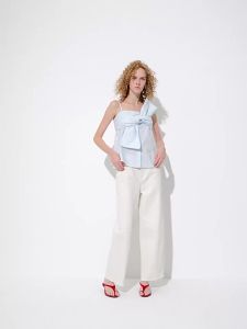 MO&Co. | Lightweight Striped Bow Design Tank Top