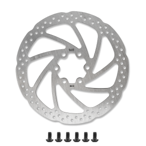 ZRACE | ZRACE 160mm Bike Disc Brake Rotor – 6-Bolt Stainless Steel MTB & Road Hydraulic Rotor with Mounting Screws Kit