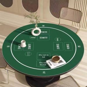 BEISHU | Bàn trải trò chơi bài tròn chống trượt có thể tùy chỉnh dày