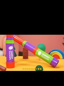 Radish Telescope - 8x Magnification Single-Tube Design with 3 Adjustable Sections Focusable Educational and Entertaining Science Toy for Children - Mainan Sains Budak Perempuan Lelaki - 萝卜望远镜8倍单筒3节伸缩可调焦儿童益智科教男女孩玩具