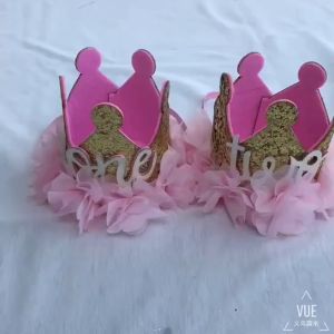 Babys Weekly Birthday Gift Childrens Party Supplies Mesh Flower Digital Birthday Crown Headpiece