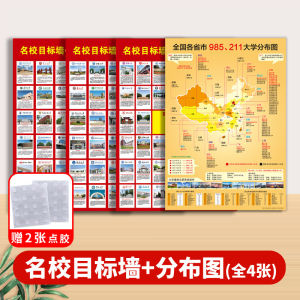 Wall Decal Famous University Distribution Map National Key 985211 Renowned Schools Hanging Chart Undergraduate Colleges