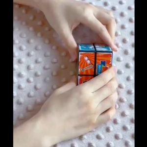 LD-M343 Mainan Edukasi Anak Rubik Geometri 3D Magnetic Motif Hand Flip Puzzle Toys / Magic Rubik