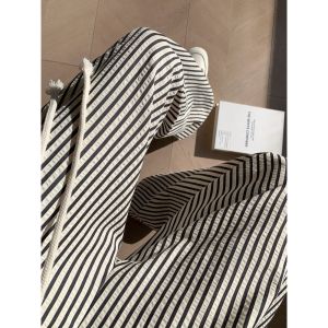 Spring New Loose Wide Leg Pants Women Casual Floor Length Trousers Vertical Stripes Slimming High Waist Straight Cut Pants