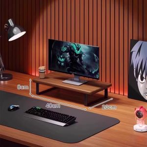 Elevating Monitor Stand with Shelf