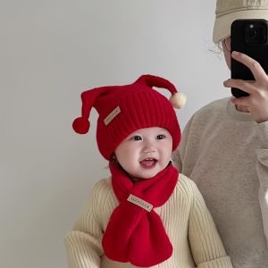Kids Knit Hat - Soft Stretchy Winter Beanie Lightweight Warm Hat for kids Easy Slip-On Party & Everyday Cold Weather Cap (Red)