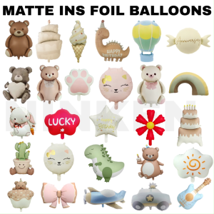 Matte Ins Birthday Foil Balloon Belon Foil Warna Matte INS (Trendy) Balloons