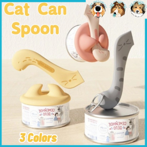 Pet Cat Can Spoon Cat Multi functional Can Opener Reusable Wet Food Storage Can Lids Opener