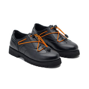 Edefootwear RUSTIC - Sepatu Slip on Casual Kulit Tali Elastis Orange Pria Wanita