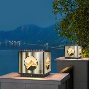 SXH New Solar Stake Light Outdoor Waterproof Garden Wall Light Home Villa Balcony Gate Pillar Light