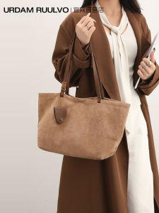 UR Retro Suede Tote Bag Womens New 2025 Fashion Large Capacity Underarm Casual Commuting Single Shoulder Bag