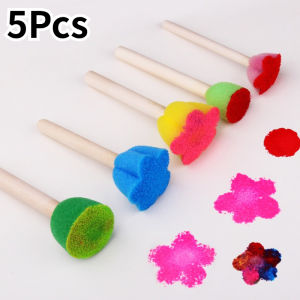5Pcs/set Painting Sponge Brush Mini Colorful DIY Sponge Painting Tools for Kids Arts and Crafts