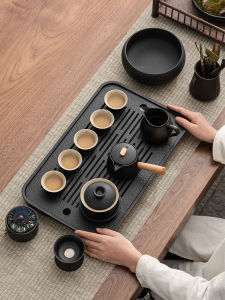 Kung Fu Tea Set Teapot Suit For Home Portable Travel Accessible Luxury High-End Full Set of Ceramic Office Gifts Customization