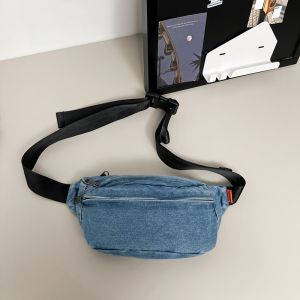 Casual Mens Crossbody Bag 2025 New Style Japanese Style Denim Material Single Shoulder Bag Leisure Sport Brand New in Stock